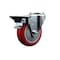 Service Caster 4'' Red Poly Wheel Swivel Bolt Hole Caster with Posi Lock Brake SCC-BH20S414-PPUB-RED-PLB - alternate 1